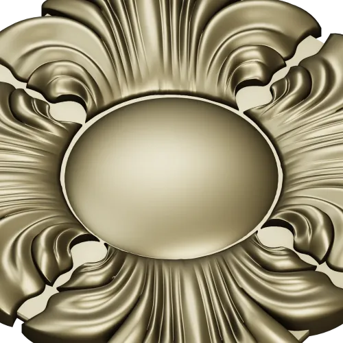 Classic Acanthus Rosette STL for CNC Milling