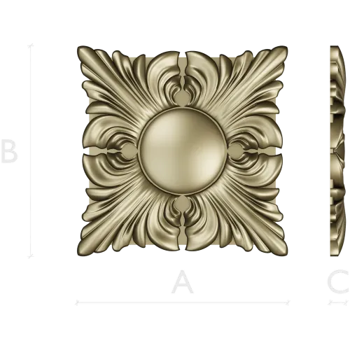 Classic Acanthus Rosette STL for CNC Milling