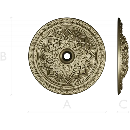 Floral Lattice Ceiling Rosette - STL 3D model for CNC