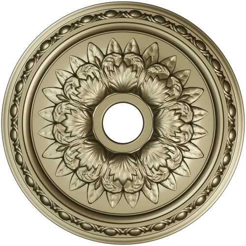 Ornamental Floral Ceiling Rosette STL for CNC
