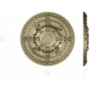 Baroque Floral Ceiling Rosette - STL 3D Model for CNC