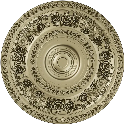 Floral Laurel Rosette - STL 3D model for CNC