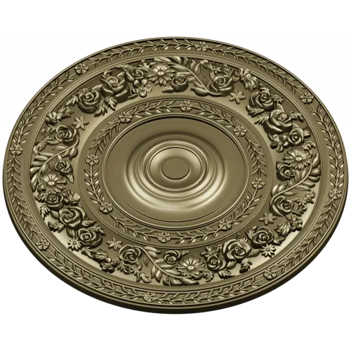 Floral Laurel Rosette - STL 3D model for CNC