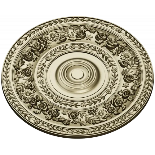 Floral Laurel Rosette - STL 3D model for CNC