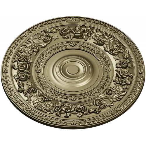 Floral Laurel Rosette - STL 3D model for CNC
