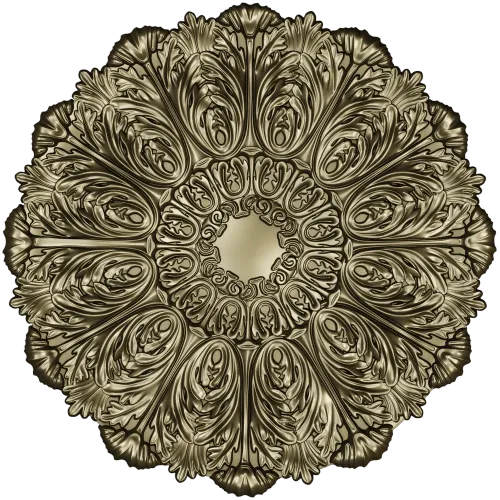 Ornate Acanthus Rosette STL for CNC