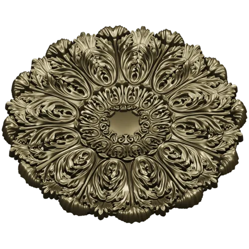 Ornate Acanthus Rosette STL for CNC