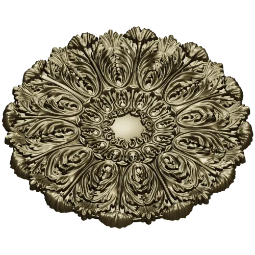 Ornate Acanthus Rosette STL for CNC