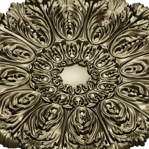 Ornate Acanthus Rosette STL for CNC