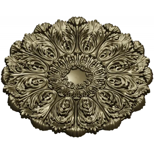 Ornate Acanthus Rosette STL for CNC