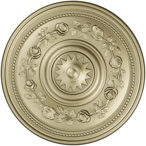 Round Rosette with Rose Garland - STL for CNC