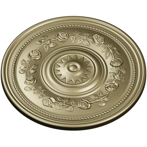Round Rosette with Rose Garland - STL for CNC
