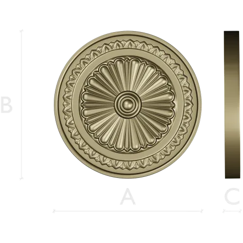 Imperial Rosette Medallion - STL 3D model for CNC carving