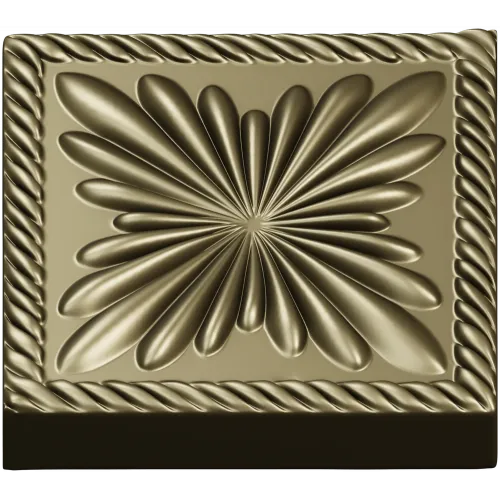 Square Floral Rosette STL