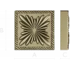 Square Floral Rosette STL