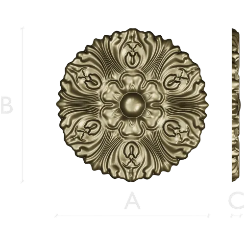 Florentine Sun Rosette - STL 3D model for CNC carving
