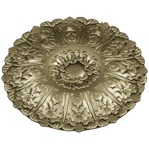 Imperial Acanthus Rosette - detailed 3D STL model for CNC