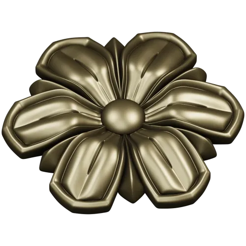 Floral Rosette 3D model STL for CNC carving