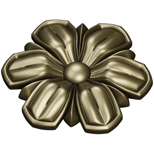 Floral Rosette 3D model STL for CNC carving