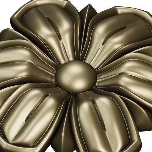 Floral Rosette 3D model STL for CNC carving