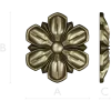Floral Rosette 3D model STL for CNC carving