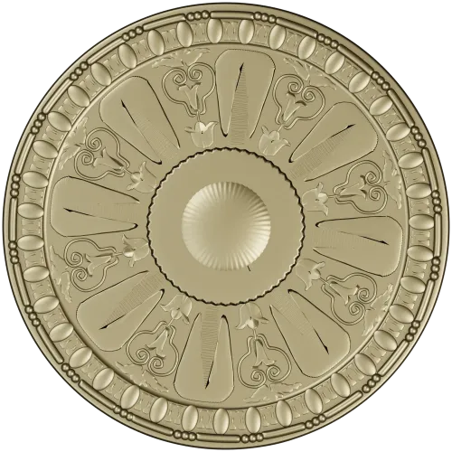 Auric Sun Rosette - STL ceiling rosette for CNC