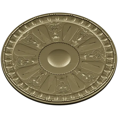 Auric Sun Rosette - STL ceiling rosette for CNC