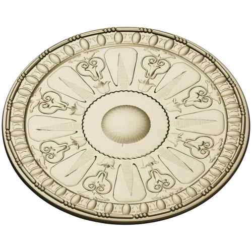 Auric Sun Rosette - STL ceiling rosette for CNC