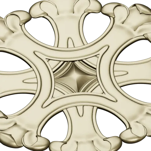 Ornate Six-Lobed Rosette - STL 3D Model for CNC