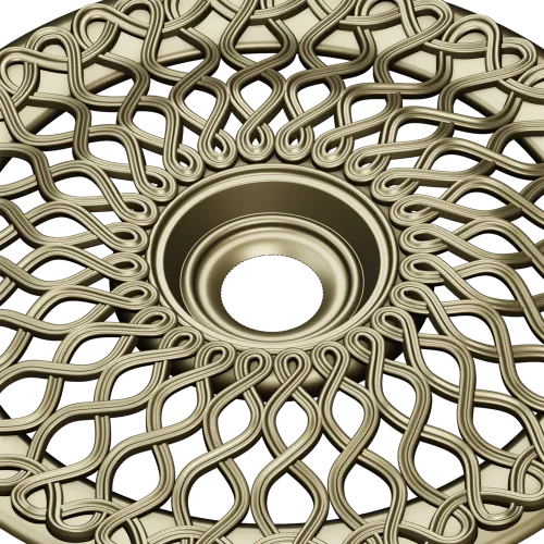 Interlace Sun Rosette - STL 3D model for CNC milling