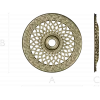 Interlace Sun Rosette - STL 3D model for CNC milling
