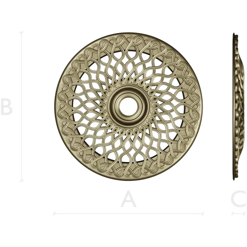 Interlace Sun Rosette - STL 3D model for CNC milling
