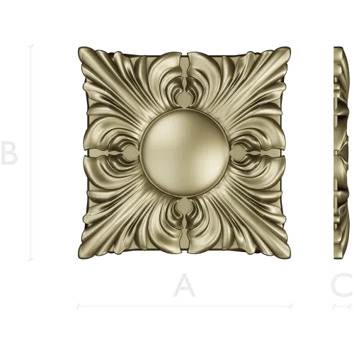 Acanthus Sun Rosette STL for CNC