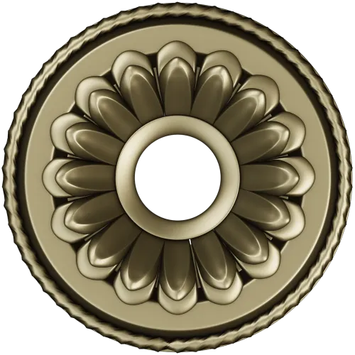 Sunburst Rosette Medallion - 3D STL Model for CNC