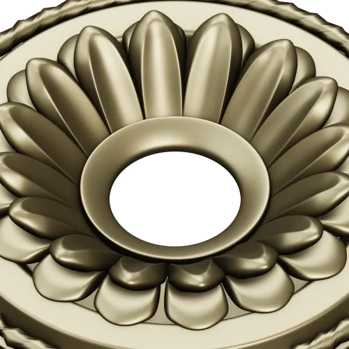 Sunburst Rosette Medallion - 3D STL Model for CNC