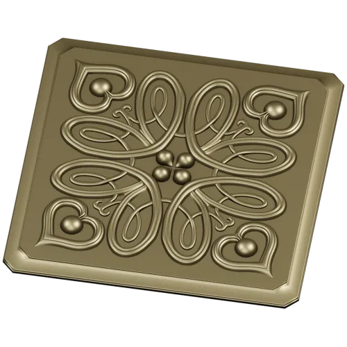 Heartleaf Rosette - STL 3D model for CNC carving