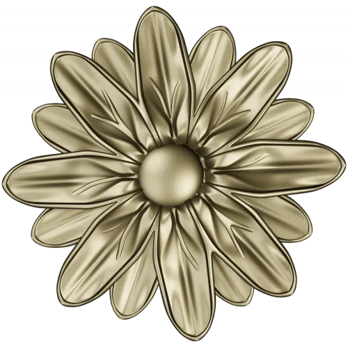 Floral Rosette STL for CNC - Daisy Medallion 3D Model