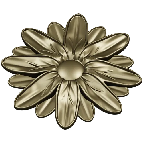 Floral Rosette STL for CNC - Daisy Medallion 3D Model