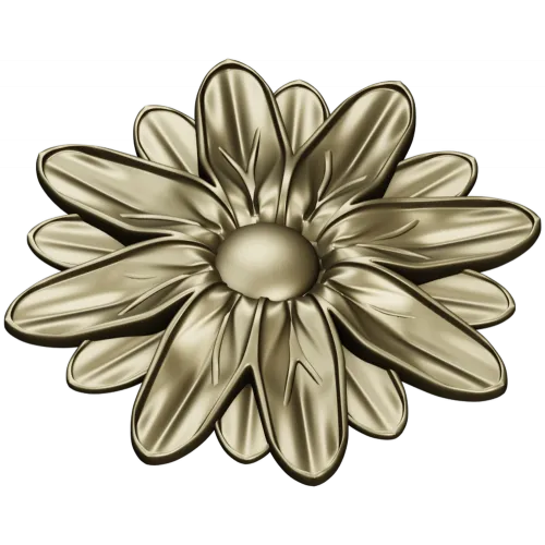 Floral Rosette STL for CNC - Daisy Medallion 3D Model