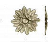 Floral Rosette STL for CNC - Daisy Medallion 3D Model