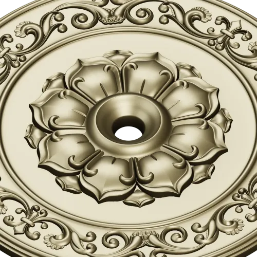 Regal Acanthus Rosette STL for CNC