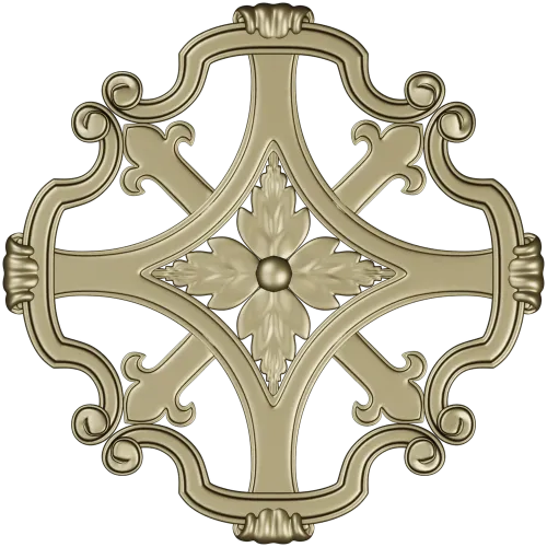 Florentine Rosette STL - decorative medallion 3D model for CNC