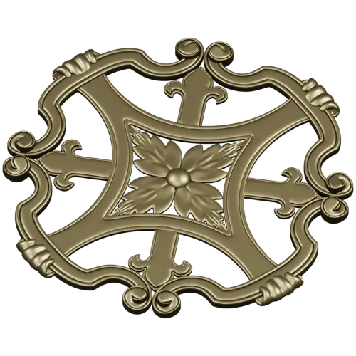 Florentine Rosette STL - decorative medallion 3D model for CNC