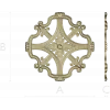 Florentine Rosette STL - decorative medallion 3D model for CNC
