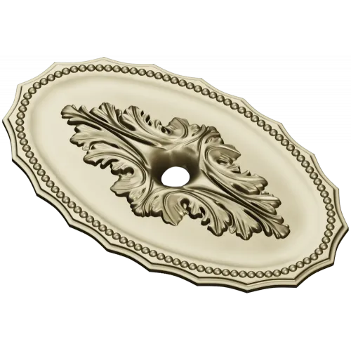 Oval Acanthus Rosette - STL 3D model for CNC milling