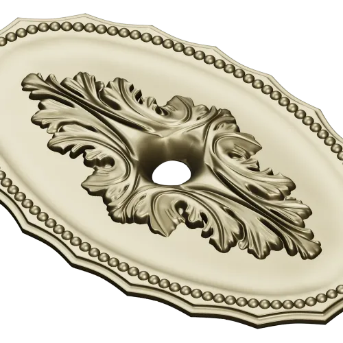 Oval Acanthus Rosette - STL 3D model for CNC milling