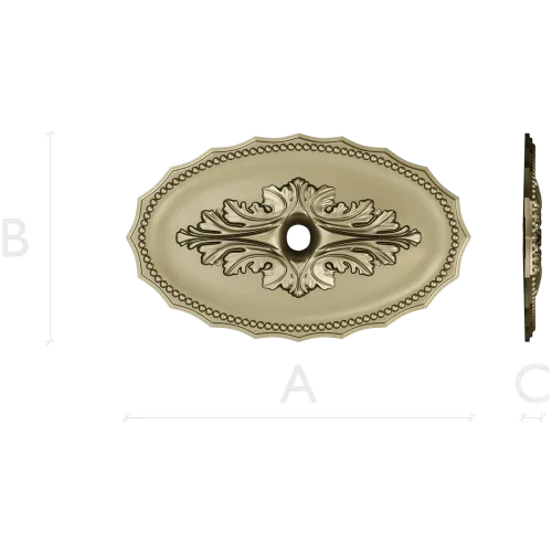 Oval Acanthus Rosette - STL 3D model for CNC milling