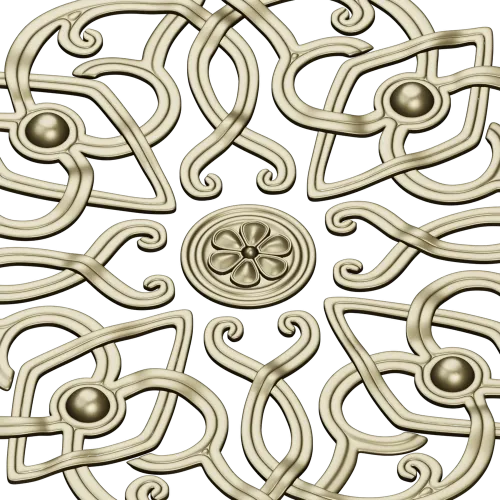Aurelia Rosette - ornate round STL for CNC carving