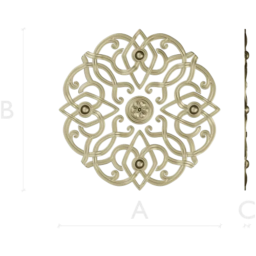 Aurelia Rosette - ornate round STL for CNC carving