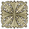 Aurelia Rosette - STL 3D model for CNC carving